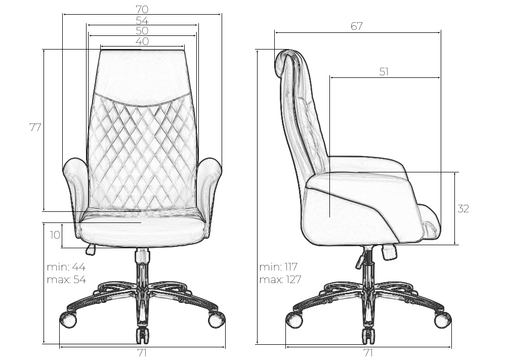 Компьютерное кресло DOBRIN коричнево-бежевый - фото 9