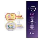Пустышка Philips Avent силикон ортодонтическая от 0 мес. 2 шт.