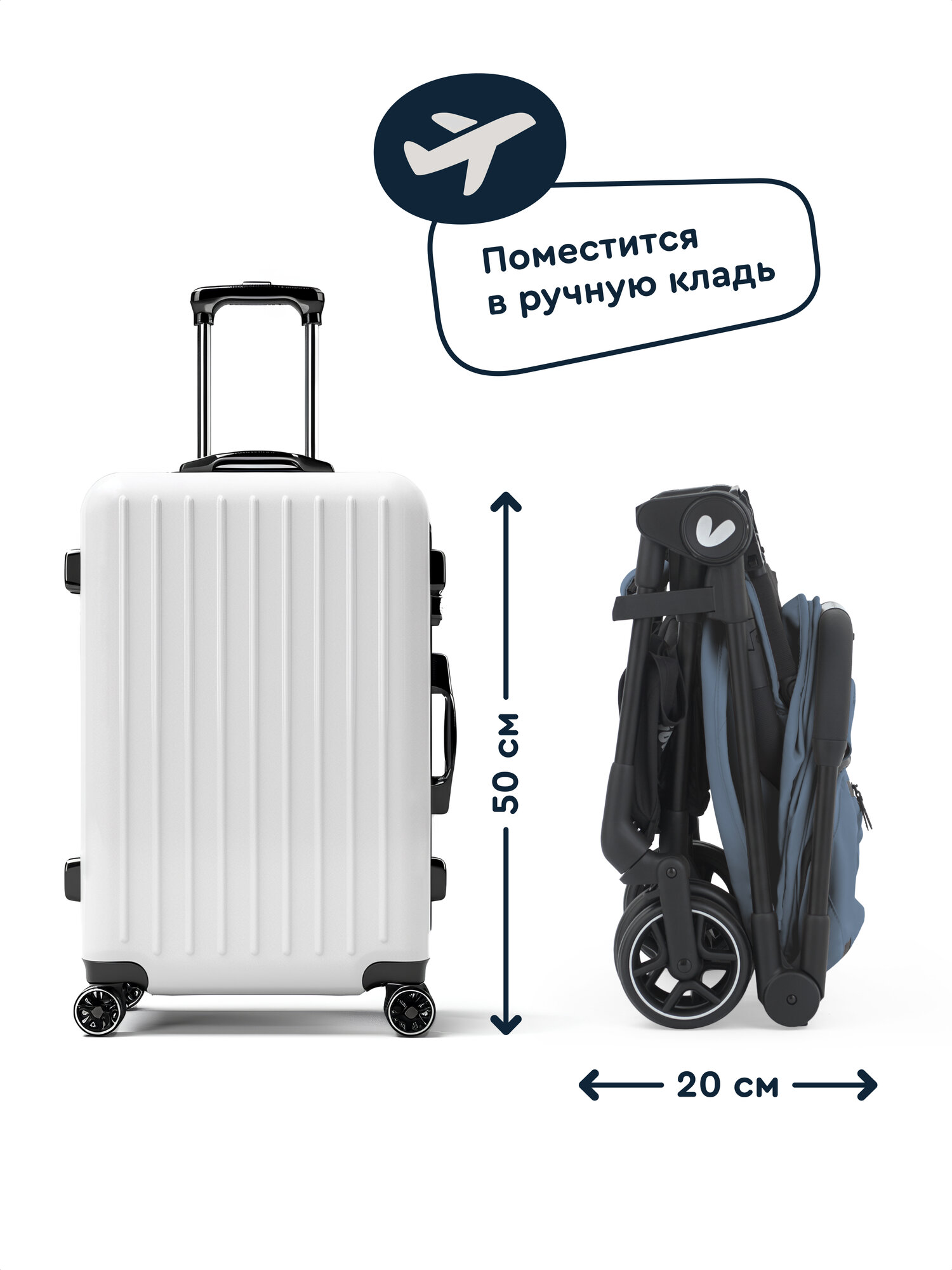 Коляска прогулочная Junion Tokky синий - фото 4