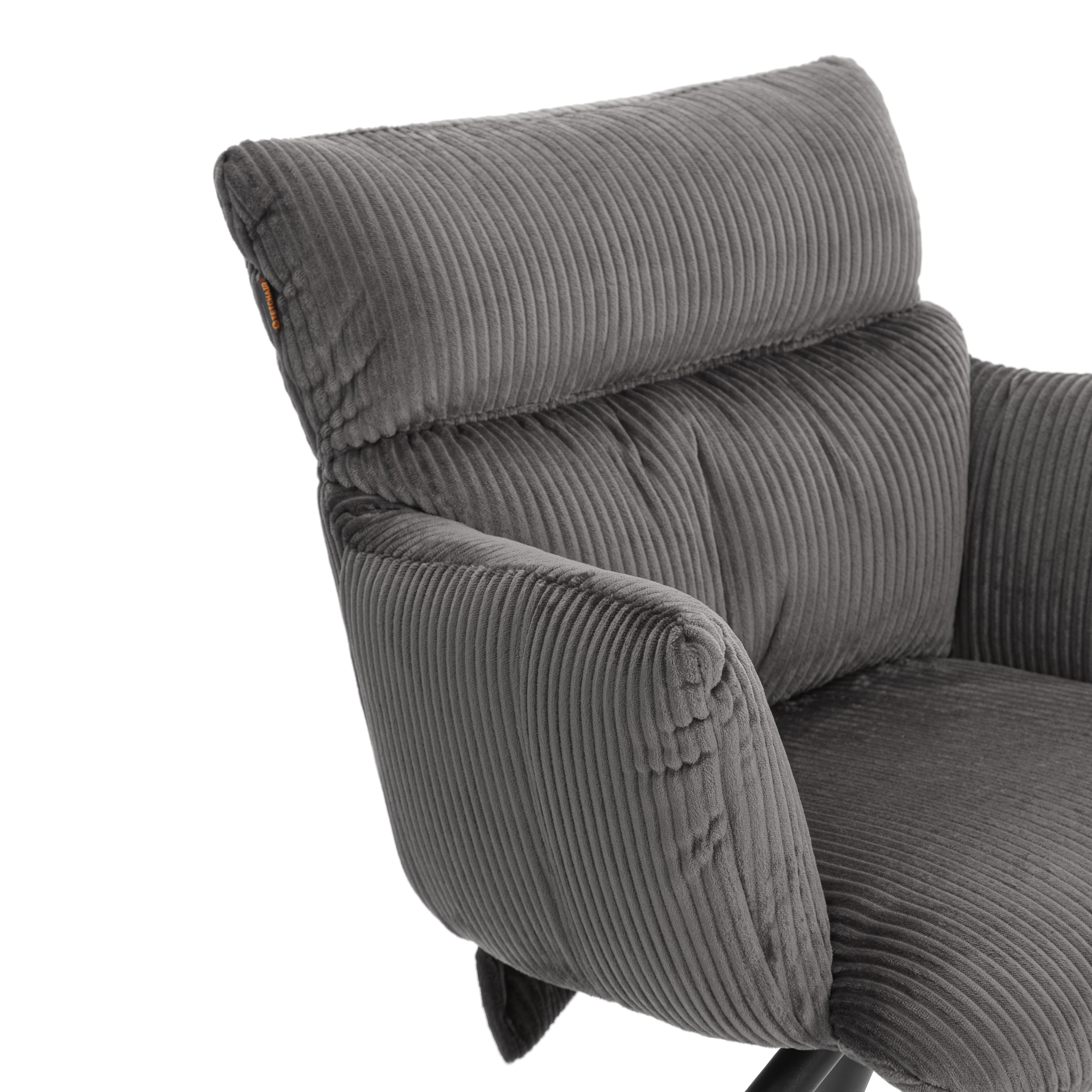 Стул TETCHAIR Флаффи опора 360 вельвет серый - фото 7