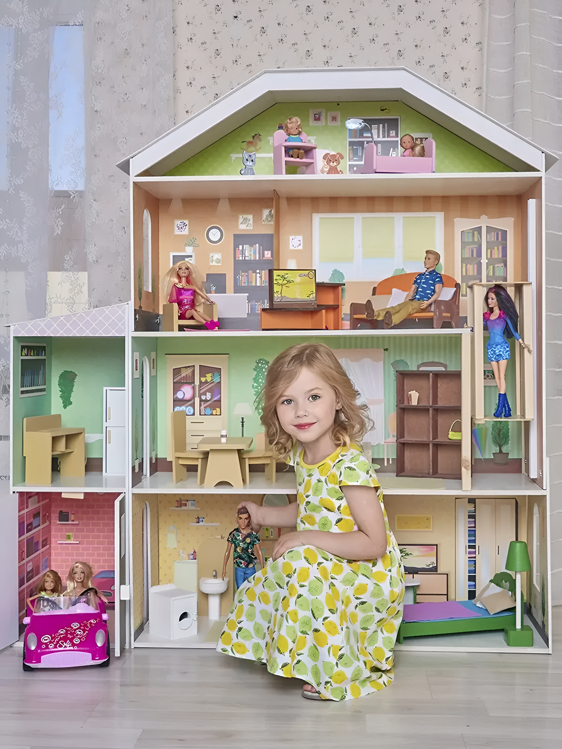 Домик для кукол PAREMO 124 см с мебелью PD318-21 - фото 2