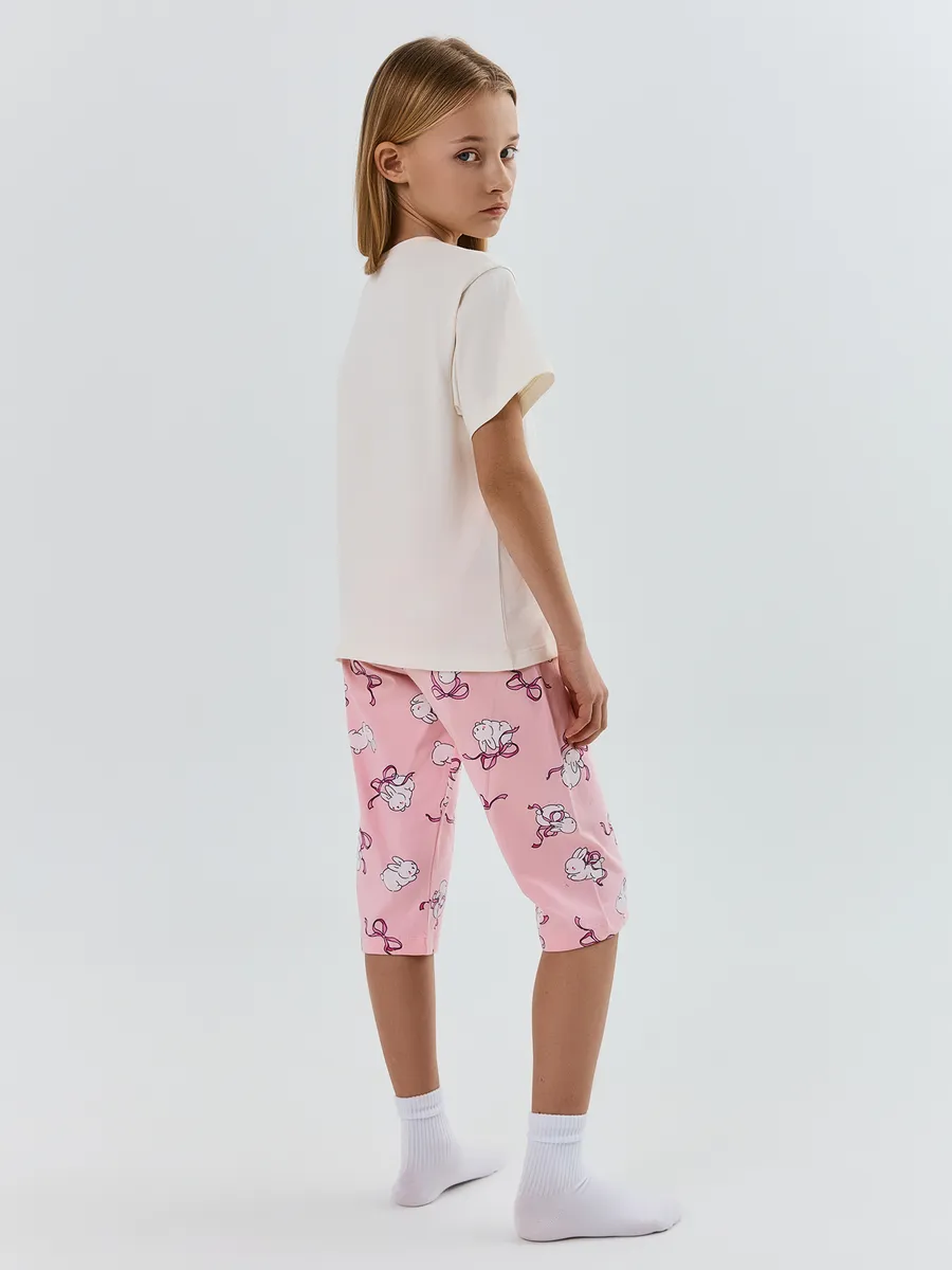 Пижама Mark Formelle (Марк Формэль) 567735/молочный +зайчики на розовом - фото 3