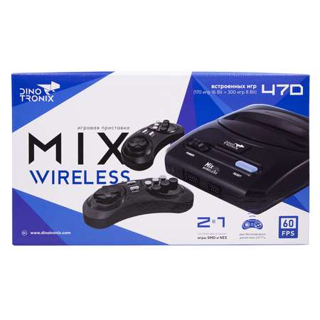 Игровая приставка для детей Retro Genesis Dinotronix Mix Wireless + 470 игр AV 2 беспроводных джойстика