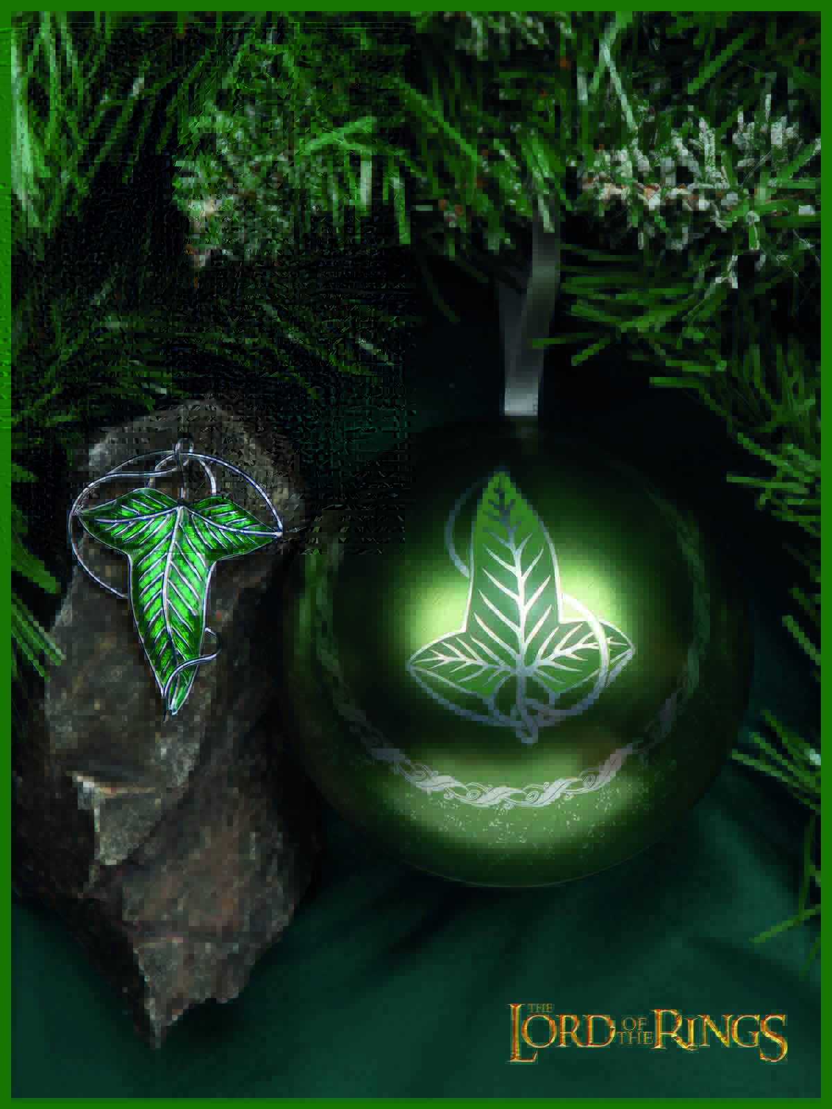 Елочная игрушка The Lord of the Rings Лист Лориэна металлический шар с брошью - фото 6