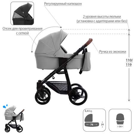 Коляска 2 в 1 Bebetto Kitelli PRO