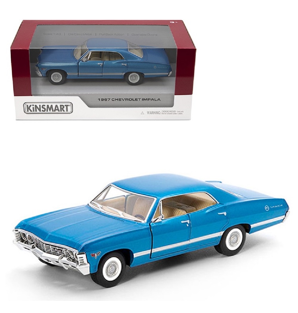 Автомобиль KINSMART Chevrolet Impala 1967 1:43 синяя 1:43 KT5418/3 - фото 1