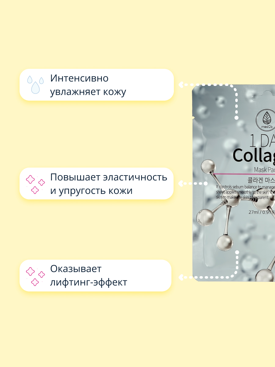 Маска MED B Подтягивающая 27 мл - фото 3