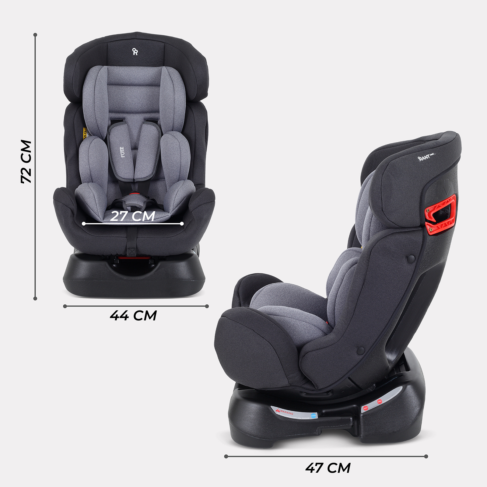 Автокресло Rant Basic Rant basic Fuse 0+/1/2 (0-25 кг) серый - фото 2
