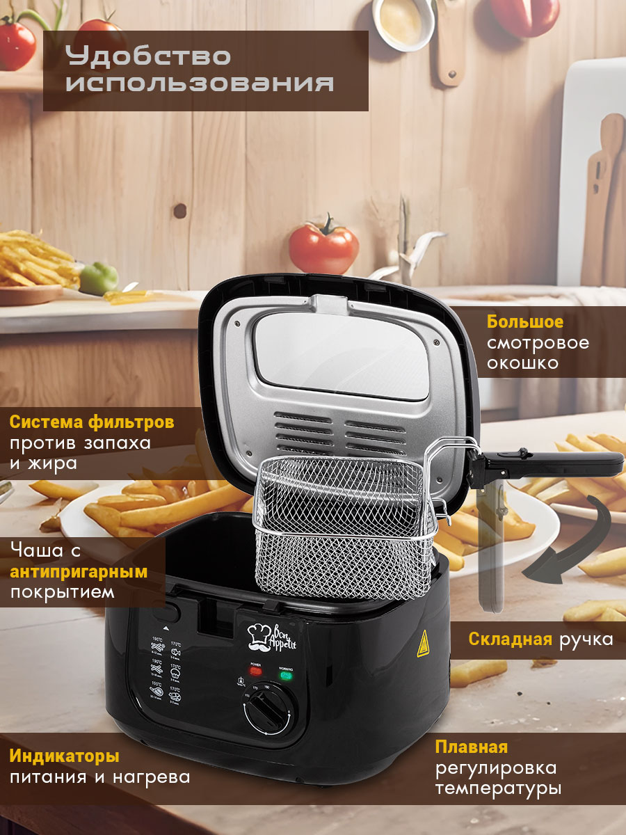 Электрическая фритюрница ENDEVER Skyline FR-110 - фото 2