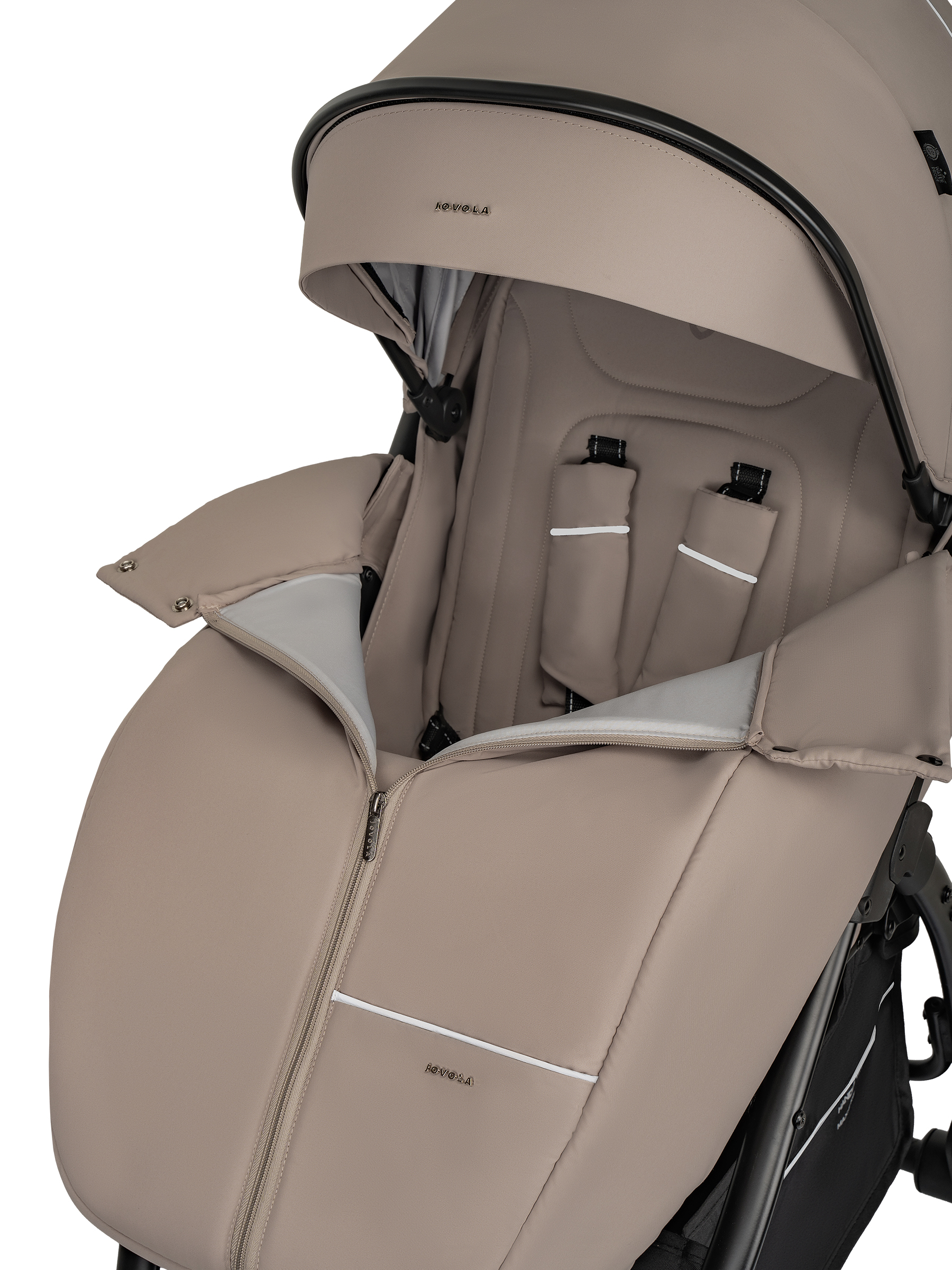 Коляска прогулочная JOVOLA SELENA Air 2025 с сумкой бежевый - фото 27