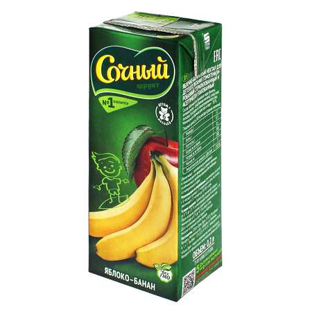 Нектар Сочный фрукт Яблоко-Банан с 6 мес 0.2 л