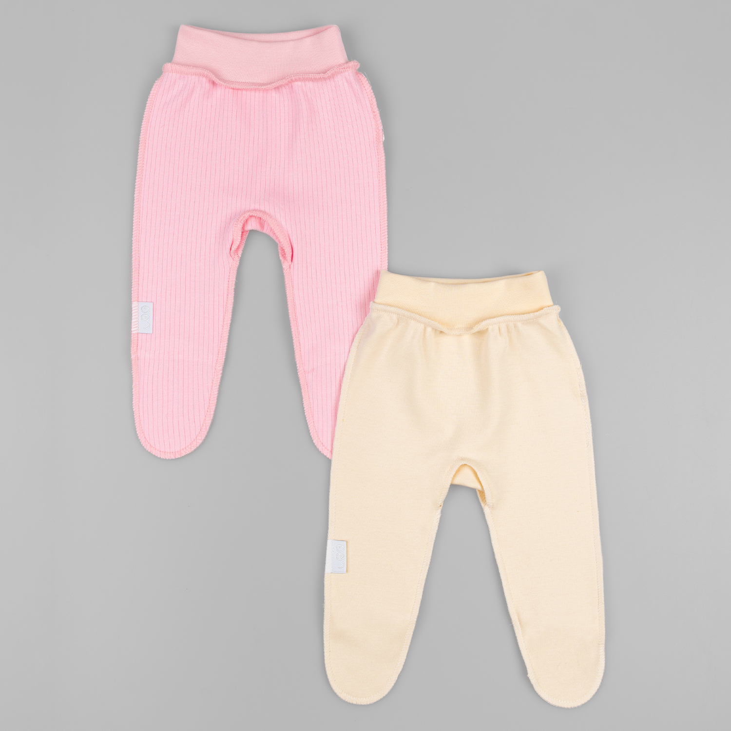 Ползунки 2 шт LEO 1001А-15_молочный/розовый - фото 1
