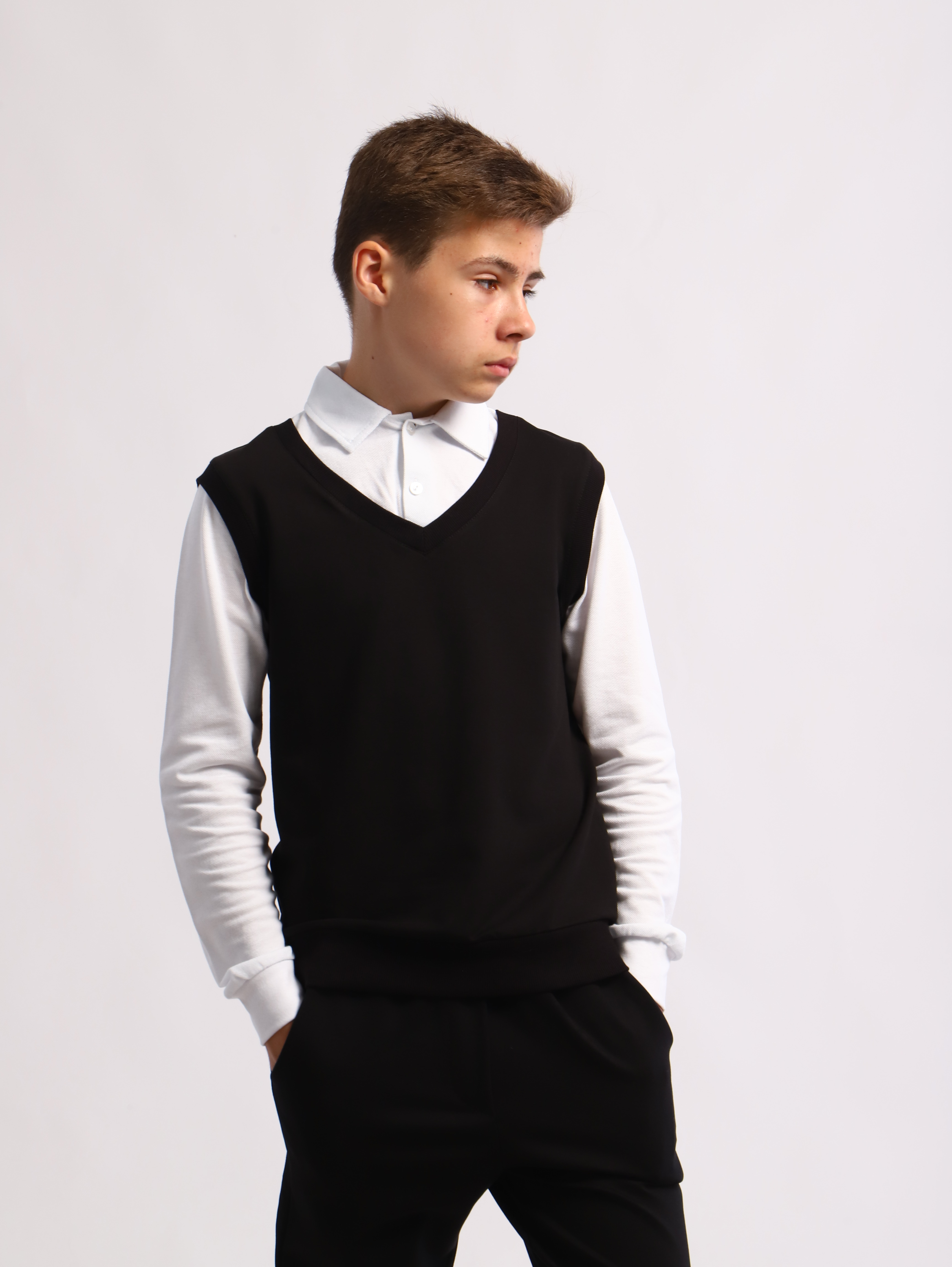 Джемпер-обманка ЛАДОШКИ Джемпер-обманка Стив-1 черный - фото 6