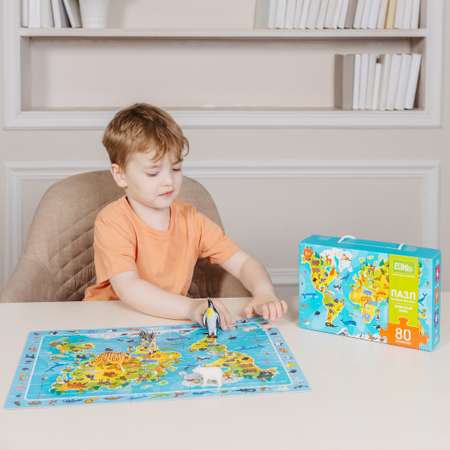 Пазл El BascoKids Карта мира классический