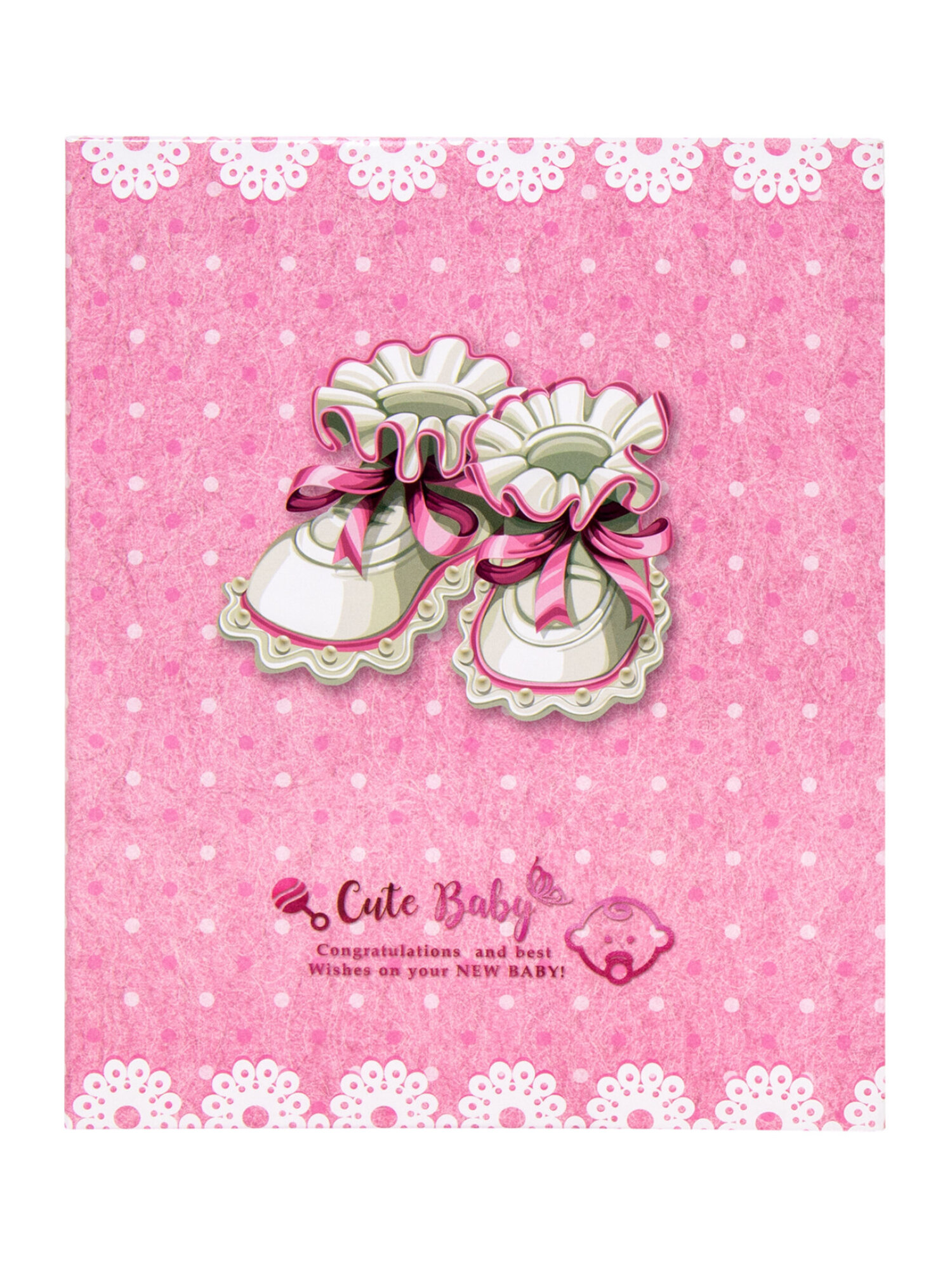 Фотоальбом Brauberg Baby shoes на 200 фото термосварка розовый - фото 8
