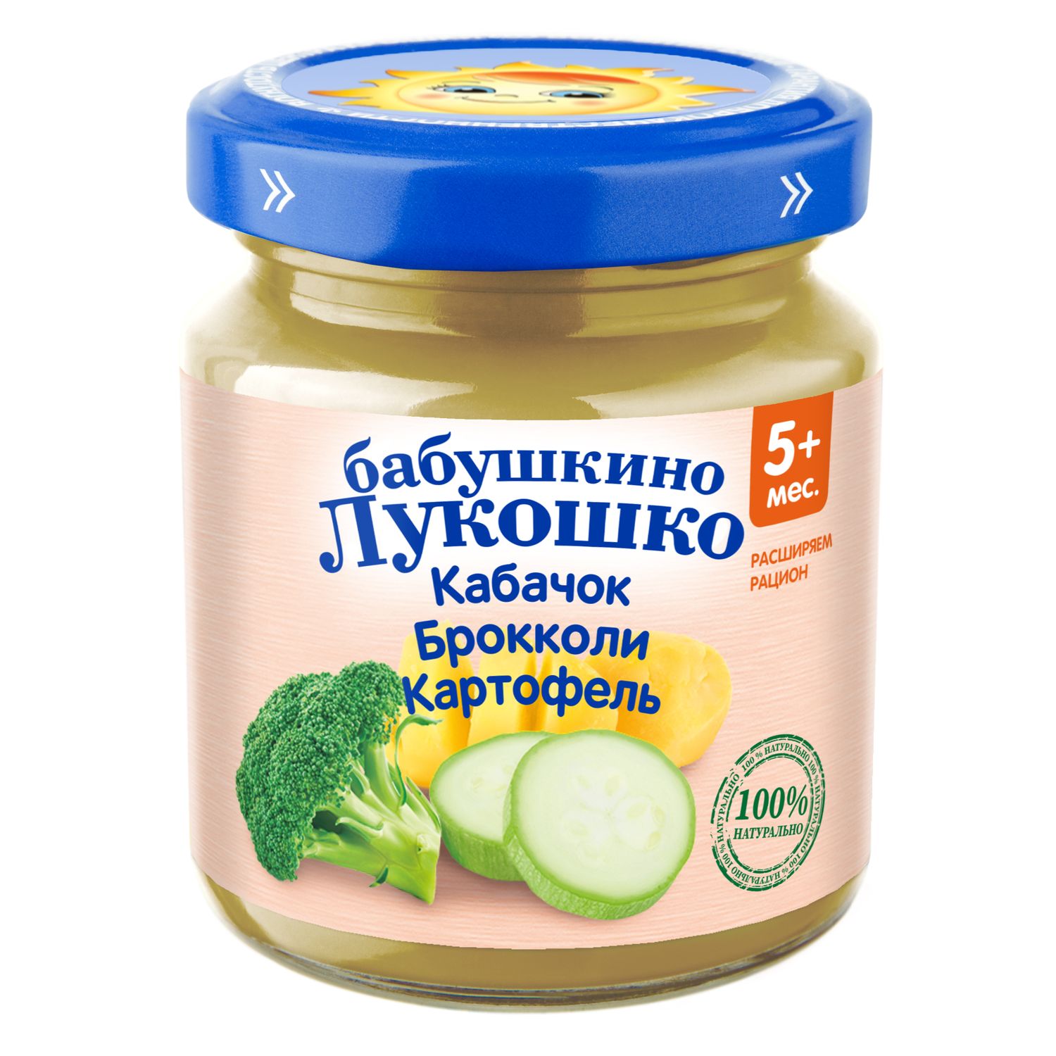 Пюре Бабушкино лукошко Кабачок-брокколи-картофель с 5 мес 100 г - фото 1