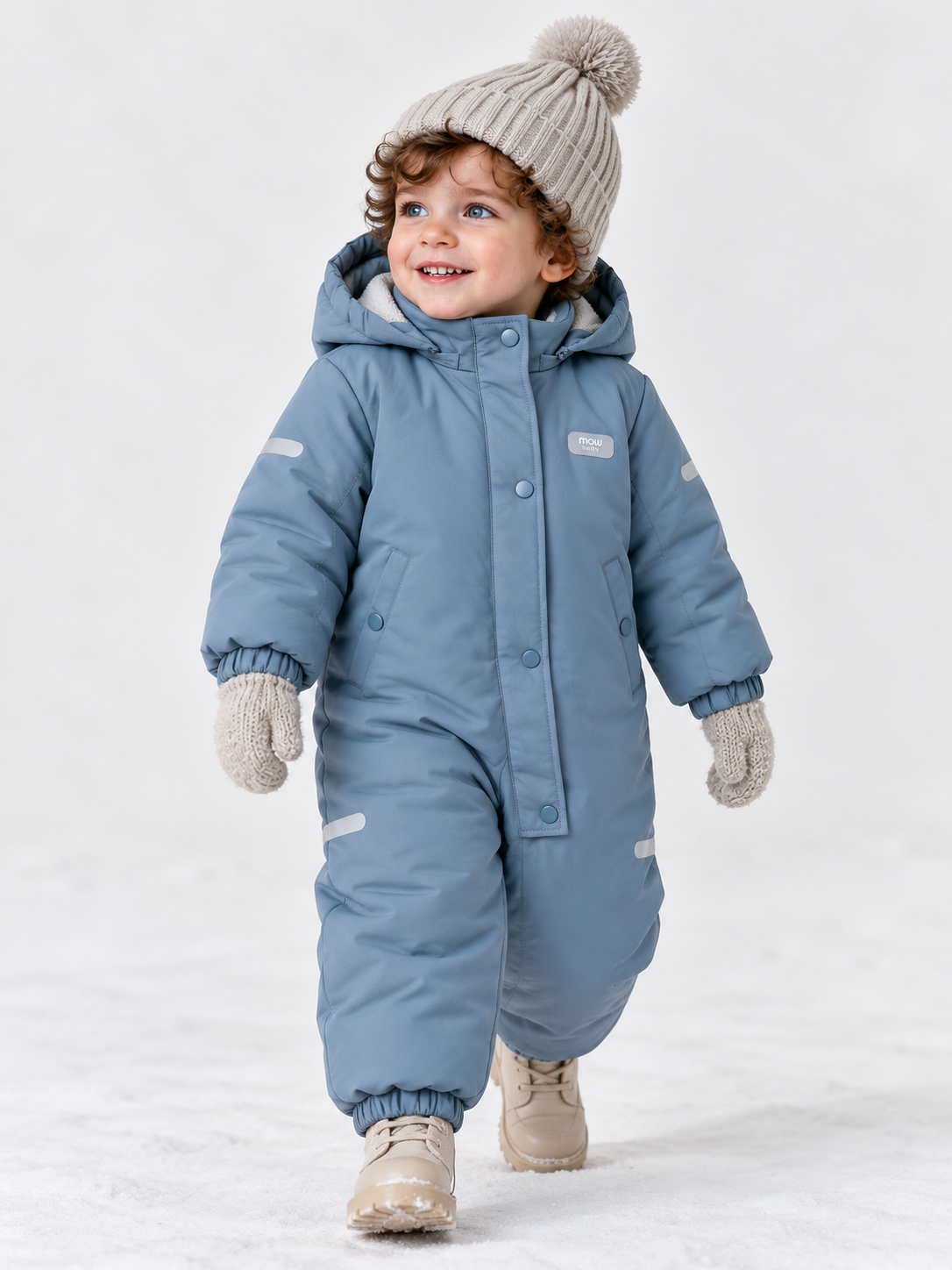 Изображение товара Комбинезон зимний MOWbaby Alaska new blue для малышей до -20°C Изображение товара Комбинезон зимний MOWbaby Alaska new blue для малышей до -20°C