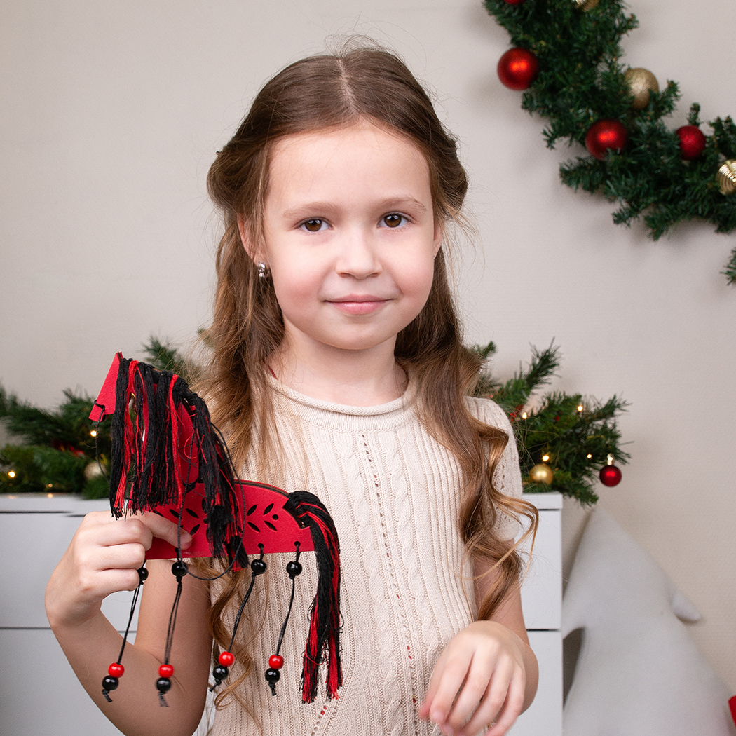 Набор для творчества Santa Lucia аппликация Мезенская лошадка, Символ года - фото 10