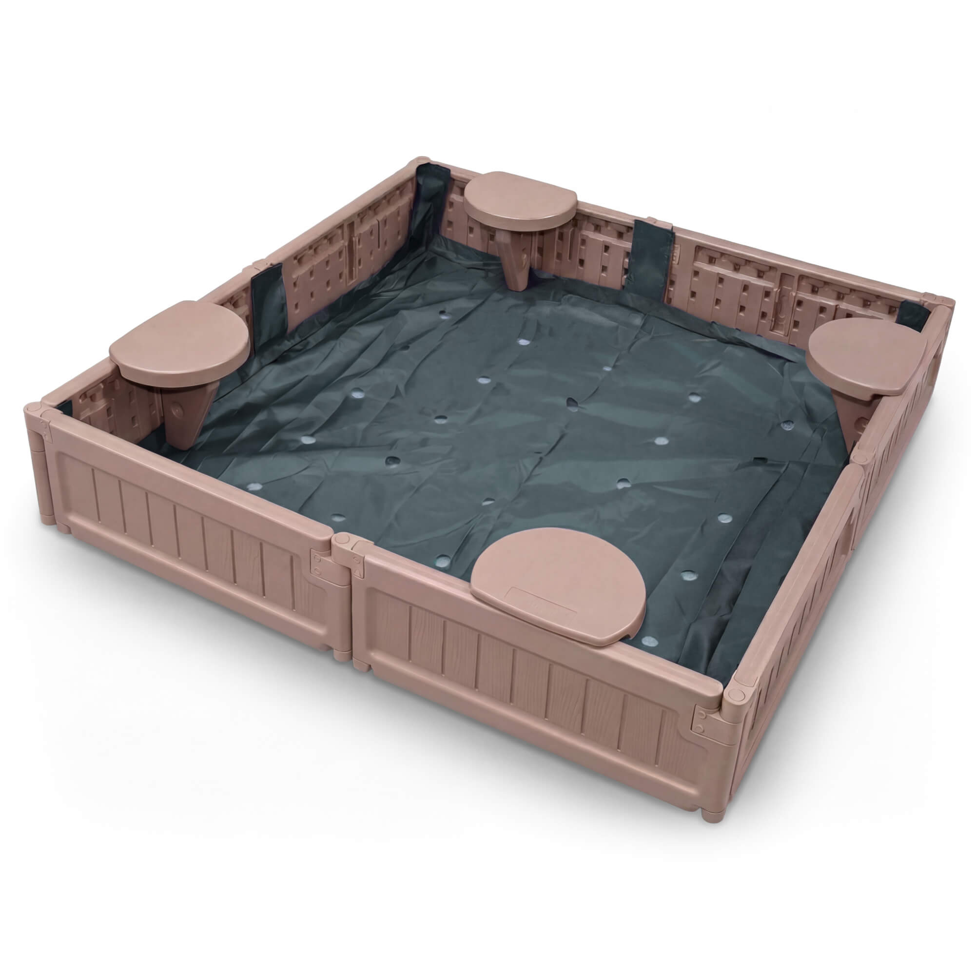 Песочница детская UNIX Kids квадратная 123х123 см пластиковая - фото 22