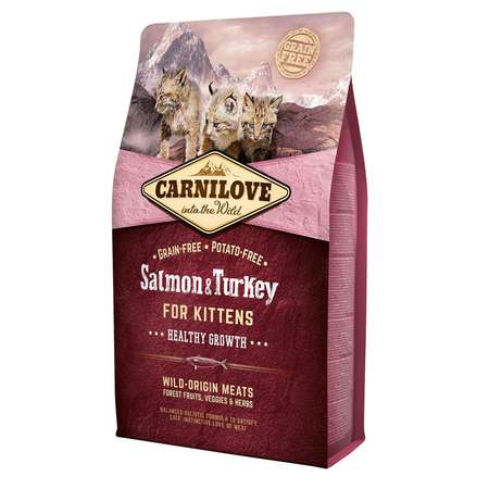 Корм для котят Carnilove Kittens лосось и индейка 2кг