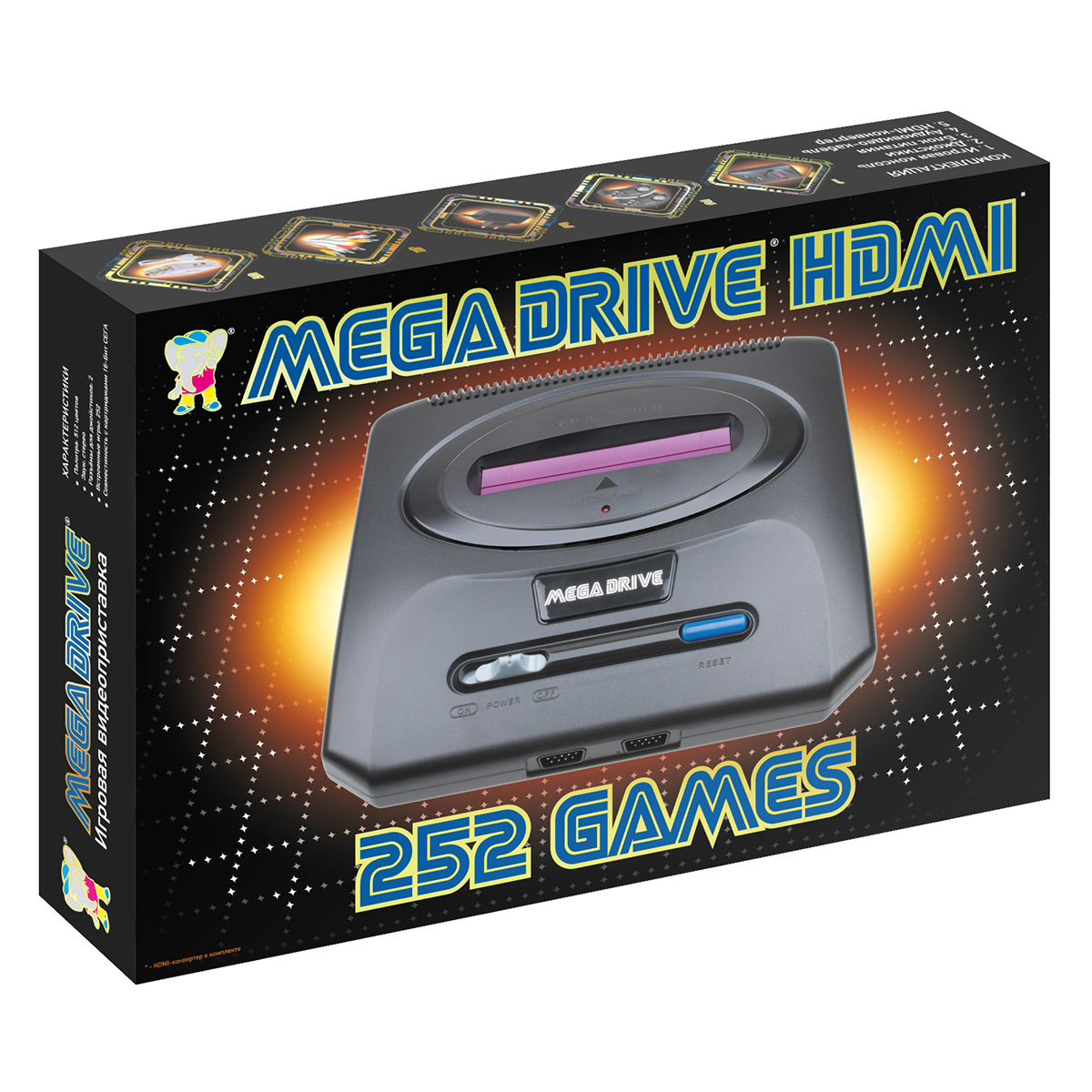 Игровая приставка Dendy Mega Drive 252 + конвертер - фото 2