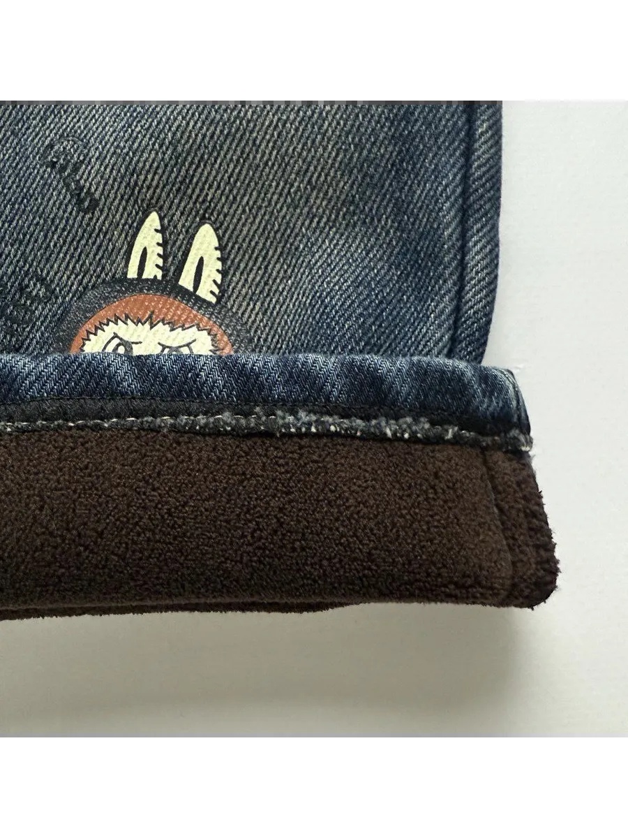 Полукомбинезон iUkoworld Джинсовый полукомбинезон на флисе детский - фото 3