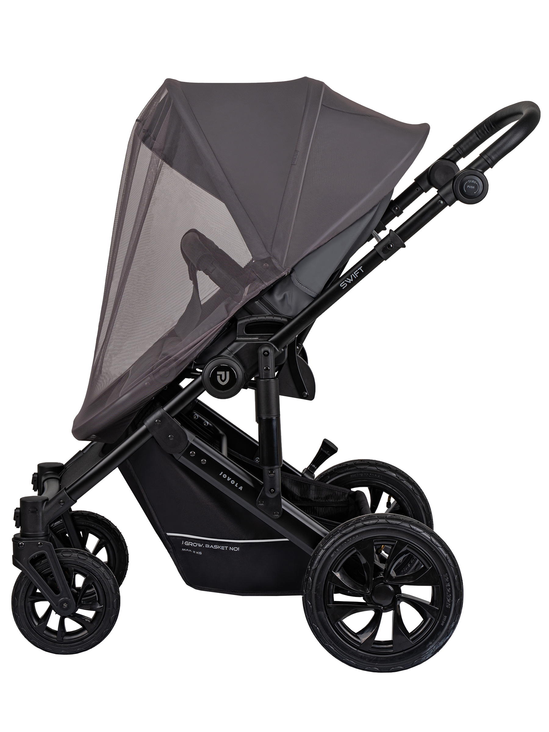 Коляска 3в1 JOVOLA Swift Plus темно-серый - фото 18