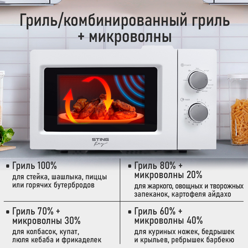 Микроволновая печь STINGRAY ST-MW154B - фото 4
