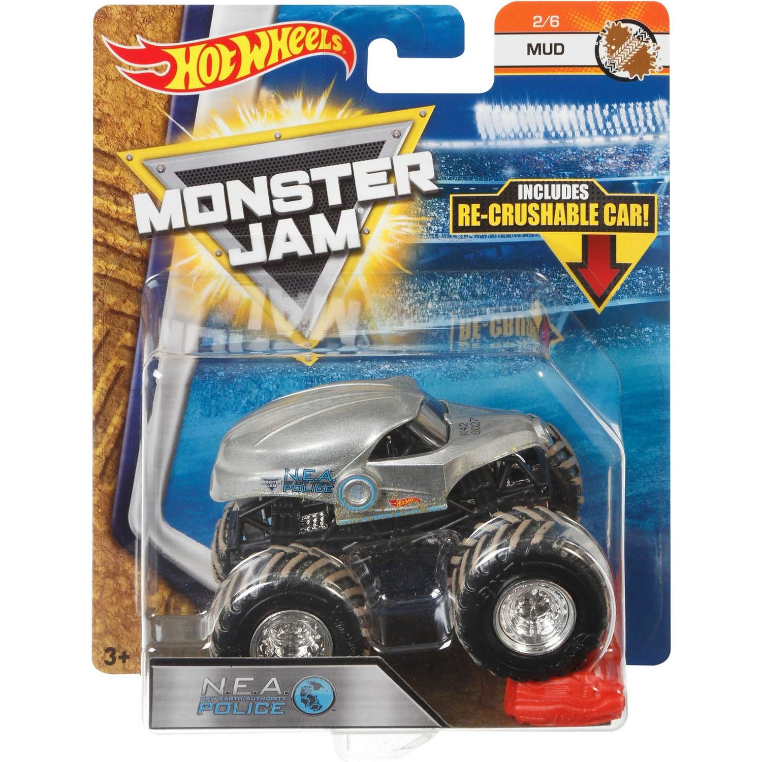 Полицейская машина Hot Wheels 1:64 серый 21572 - фото 2