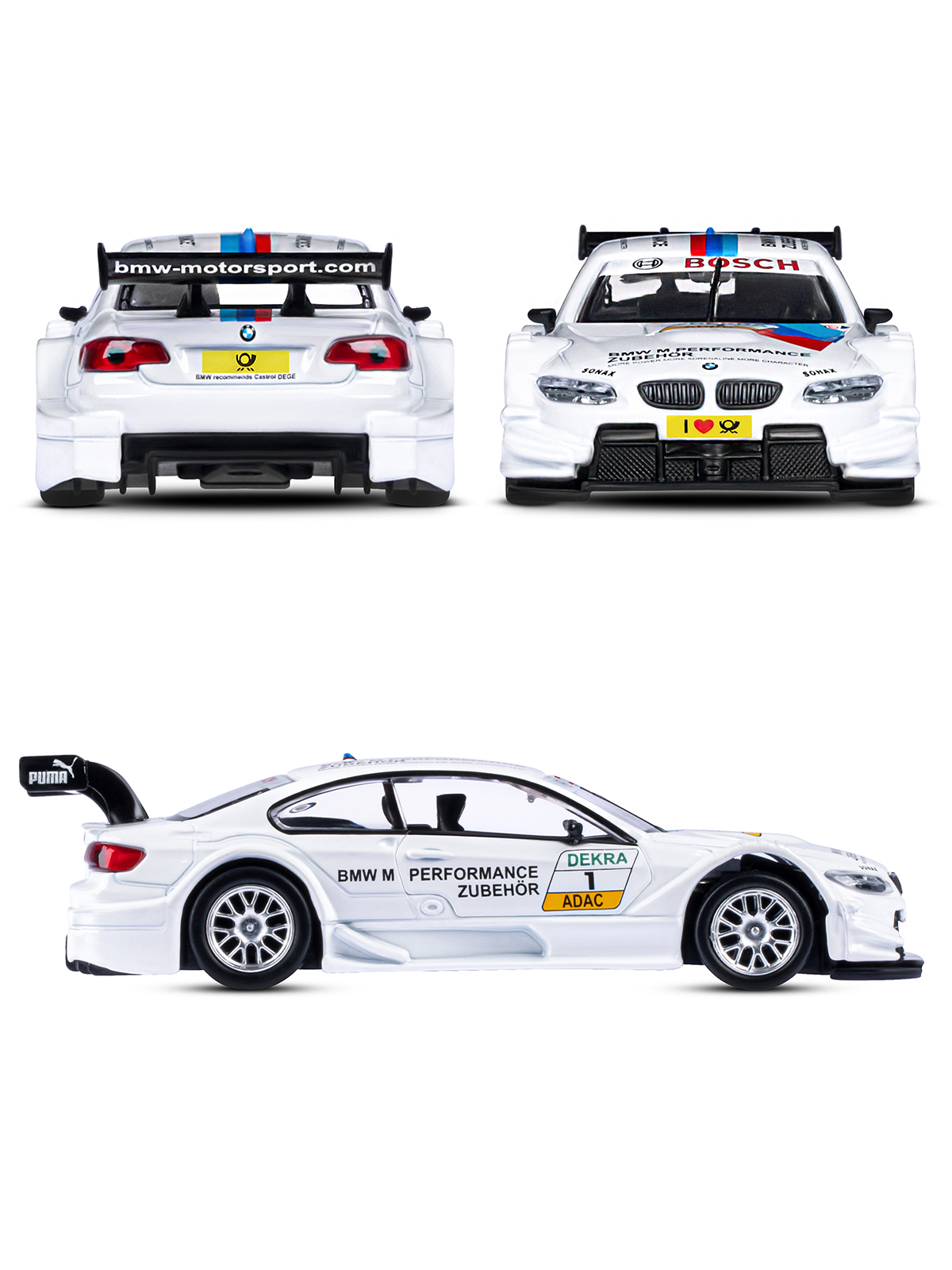 Автомобиль АВТОпанорама BMW M3 DTM 1:42 JB1200141 - фото 5