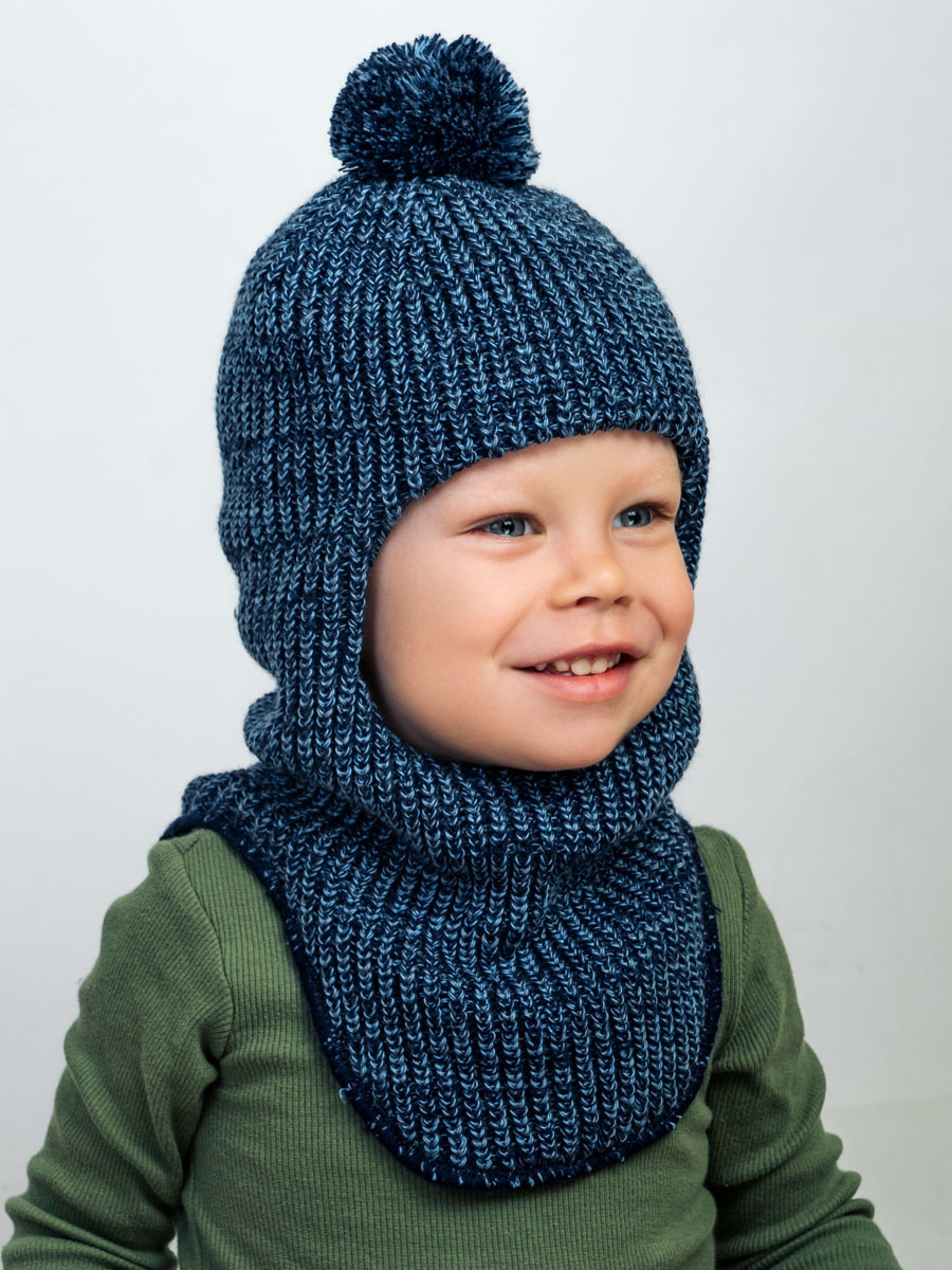 Шапка-шлем ПриКиндер U-W_22324 Цвет: Синий меланж - фото 9