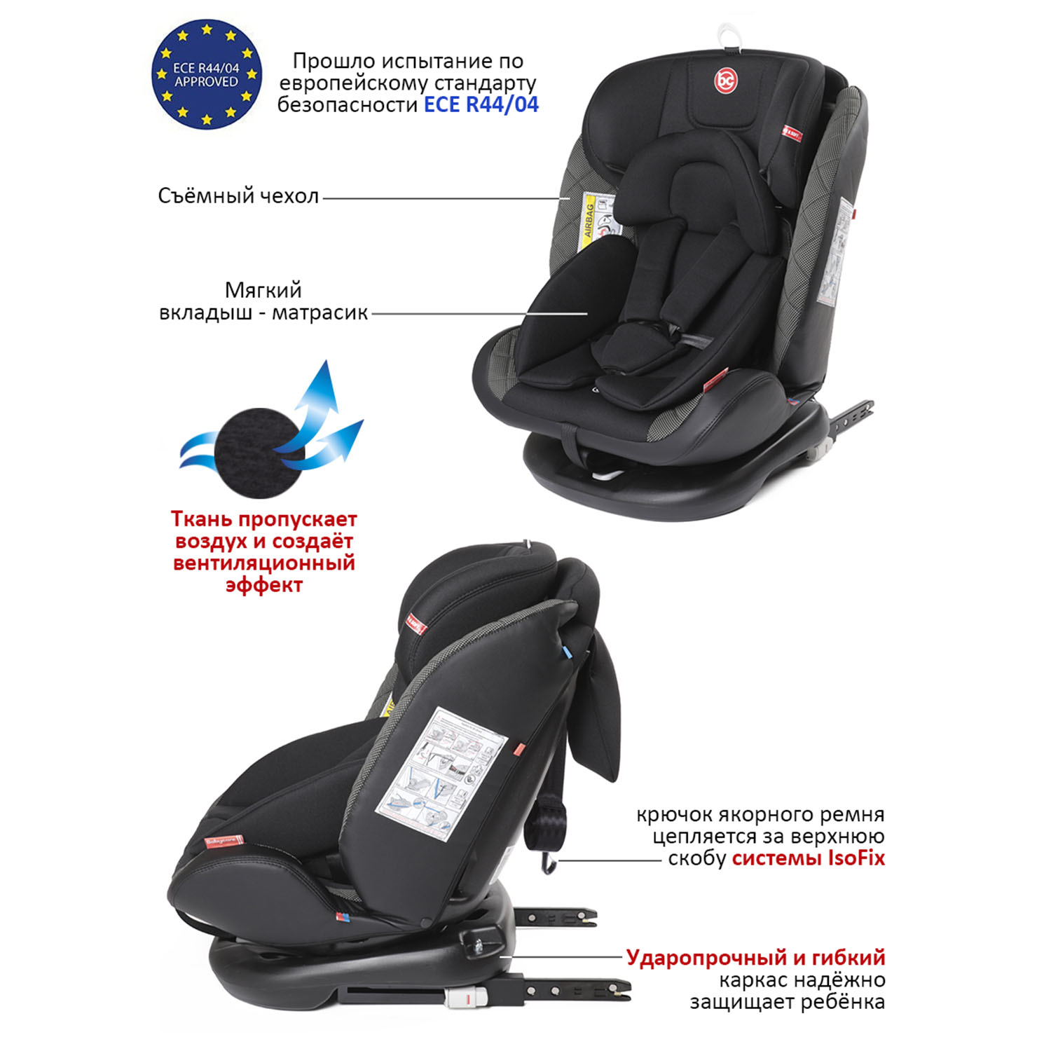 Автокресло BabyCare Shelter Isofix 0+/1/2/3 (0-36 кг) - фото 2