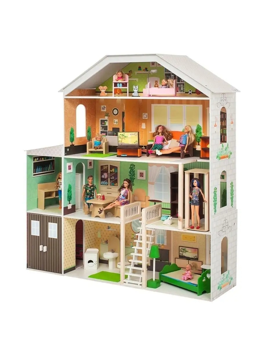 Домик для кукол PAREMO 124 см с мебелью PD318-21 - фото 12
