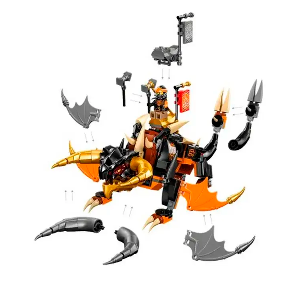 Конструктор LEGO NINJAGO Земляной дракон ЭВО Коула 285 дет. - фото 6