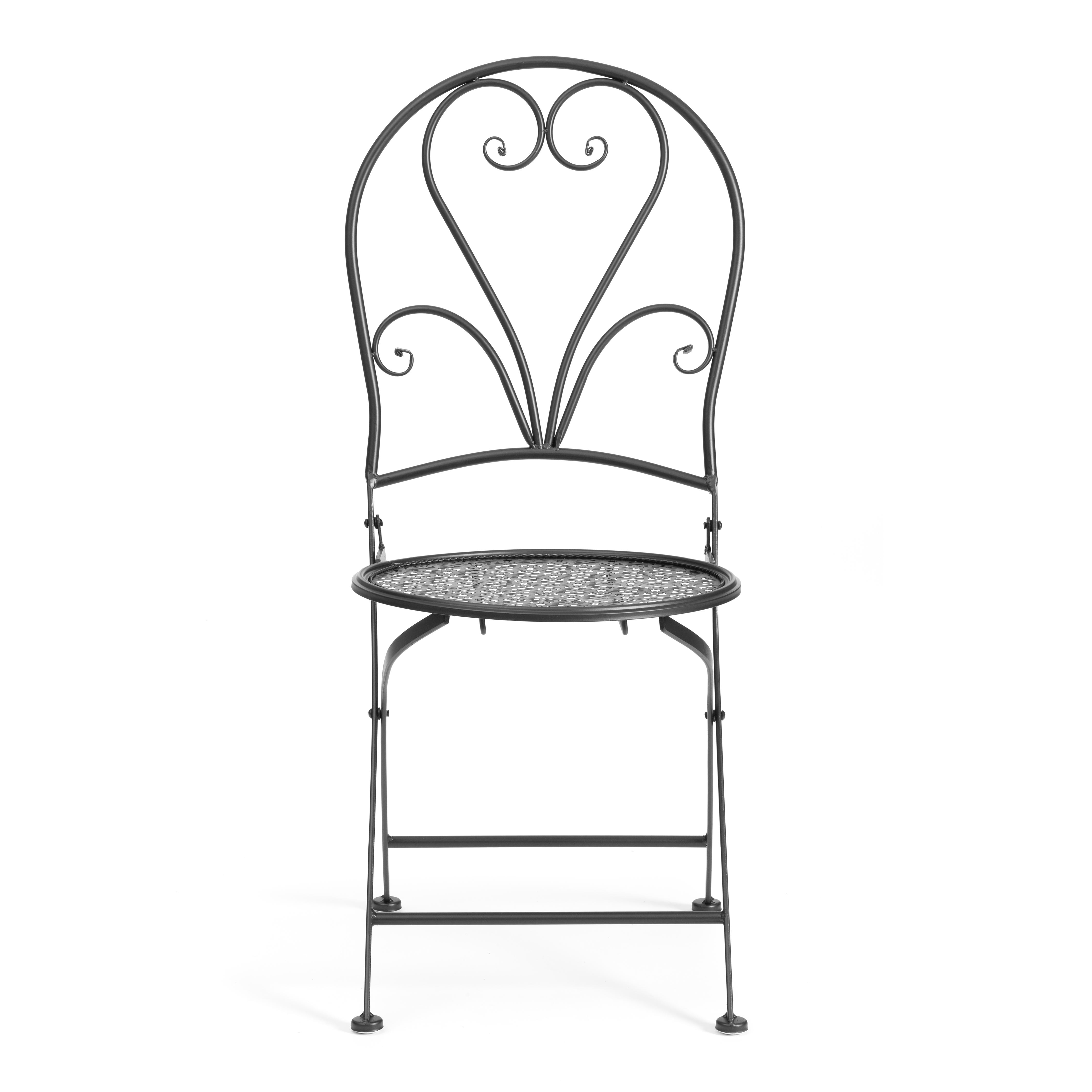 Комплект садовых стульев TETCHAIR Лав Чаир стальной сплав черный 40х47,5х94см - фото 5