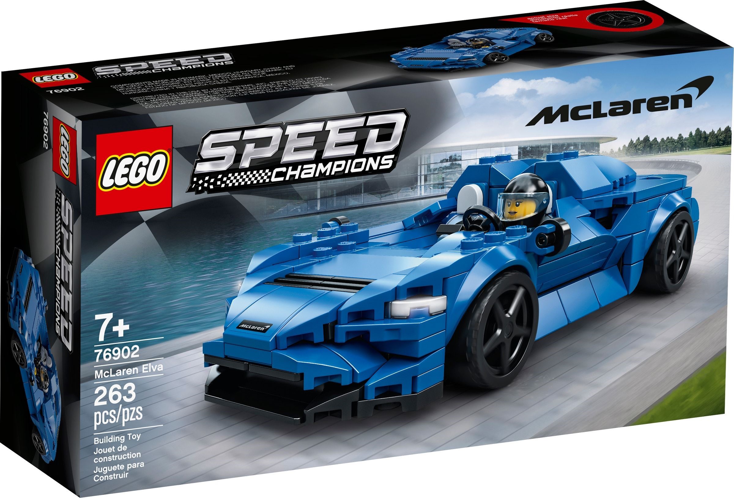 Изображение товара LEGO Speed Champions McLaren Elva 76902 конструктор с минифигуркой 592 деталей