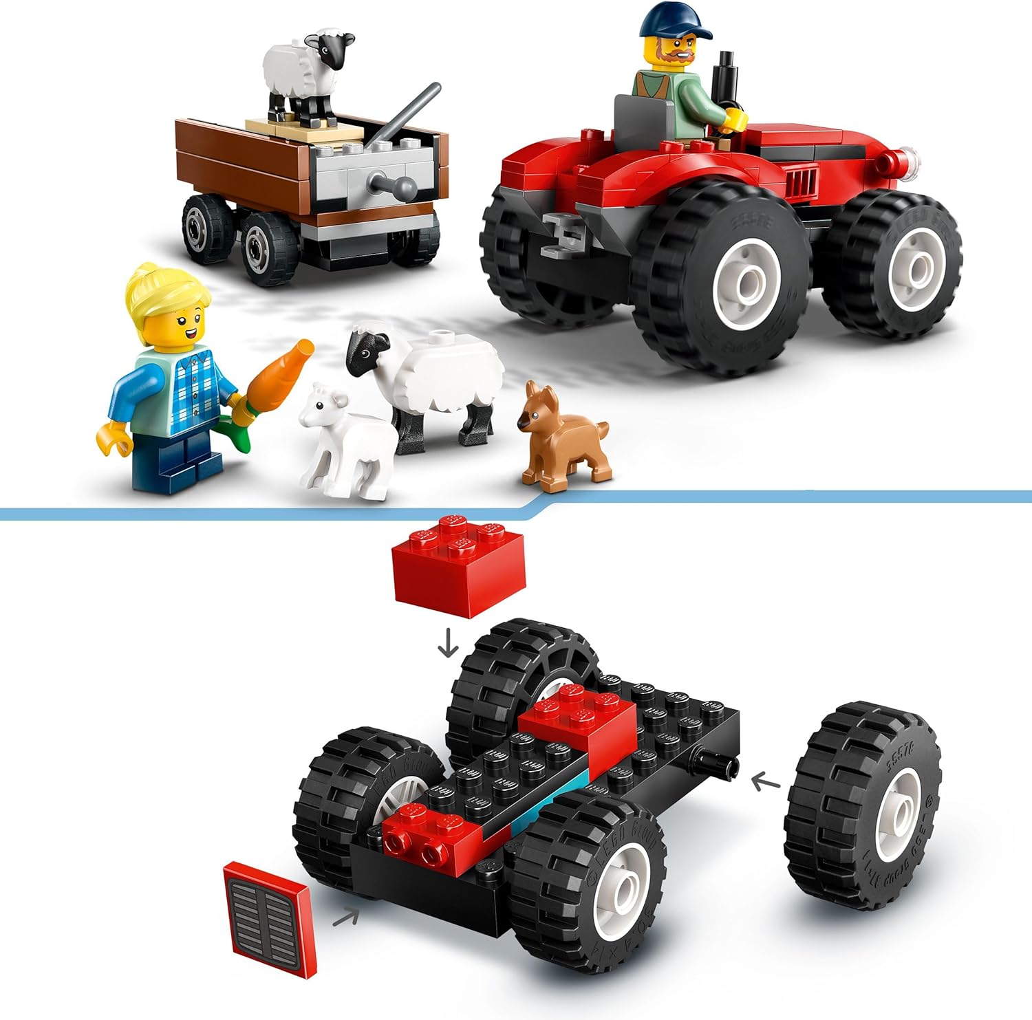 Конструктор LEGO City Фермерский трактор с прицепом 116 дет. - фото 4
