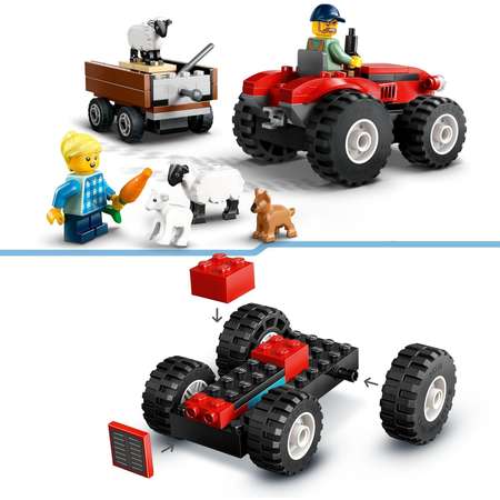 Конструктор LEGO City Фермерский трактор с прицепом блочный