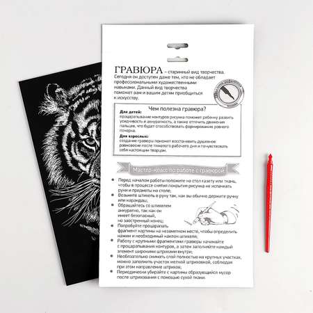 Гравюра Школа Талантов Тигр