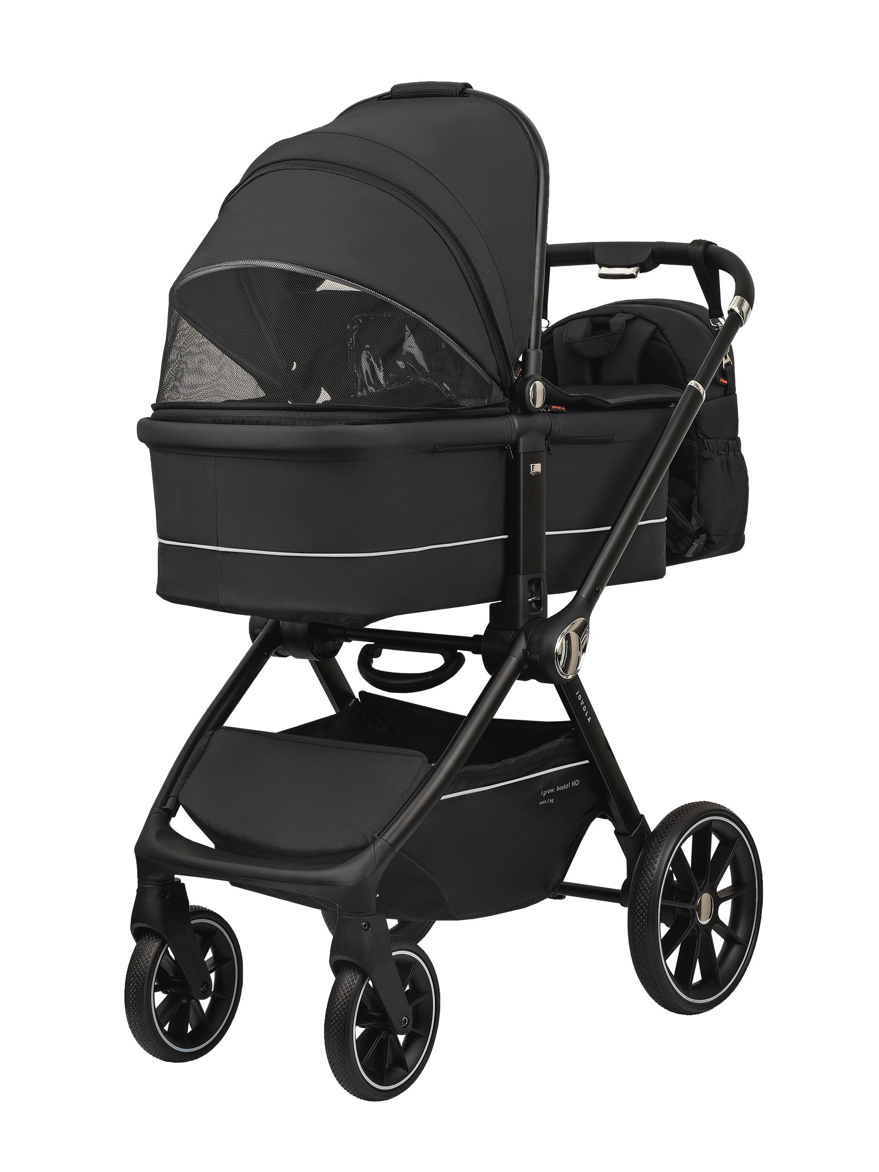 Коляска 2в1 JOVOLA Pepper 2в1 черный - фото 13
