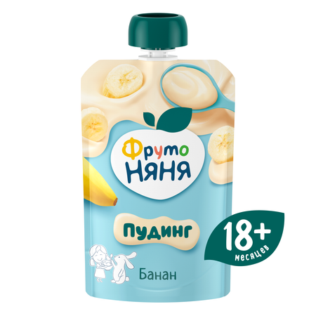 Пудинг молочный ФрутоНяня стерилизованный с бананом для питания детей раннего возраста 90 грамм