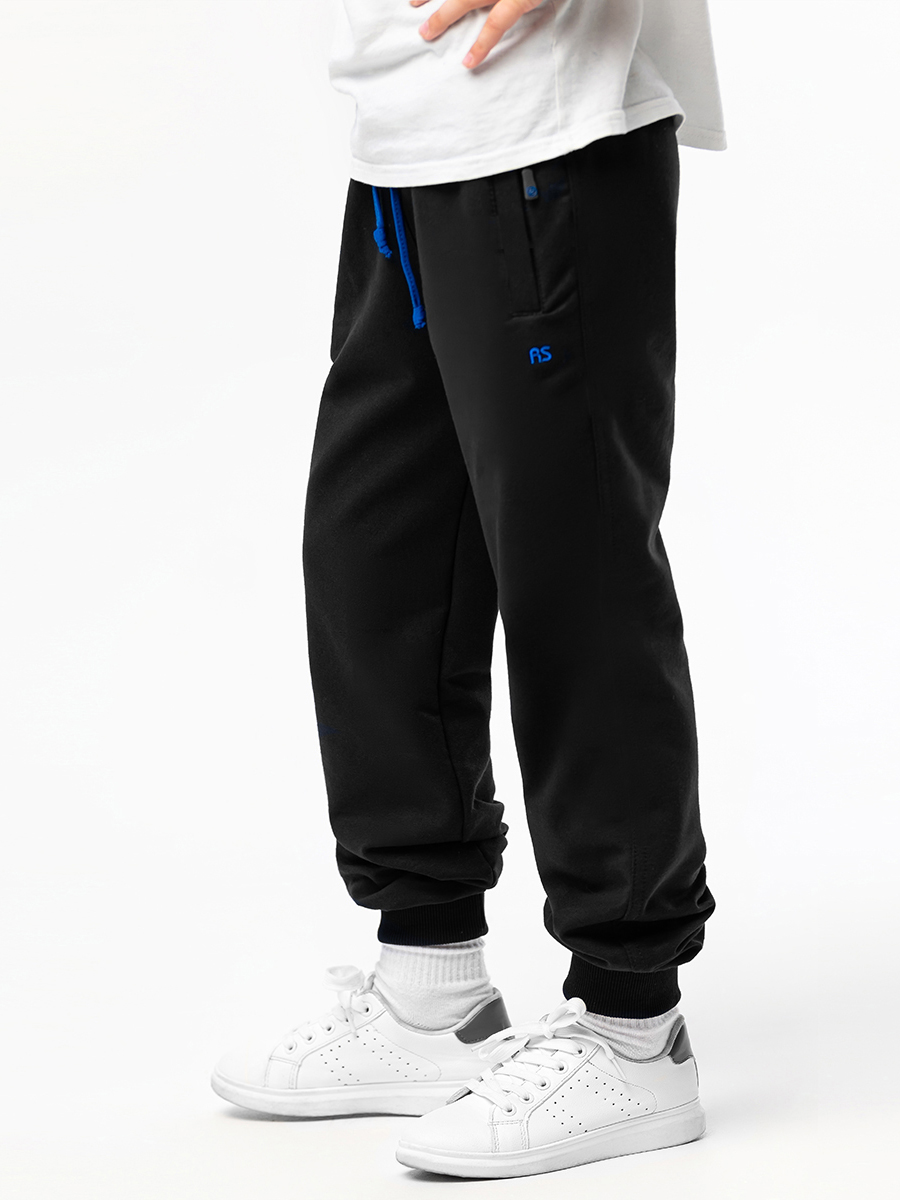 Брюки спортивные RODOS М-238/черный_васильковый - фото 1