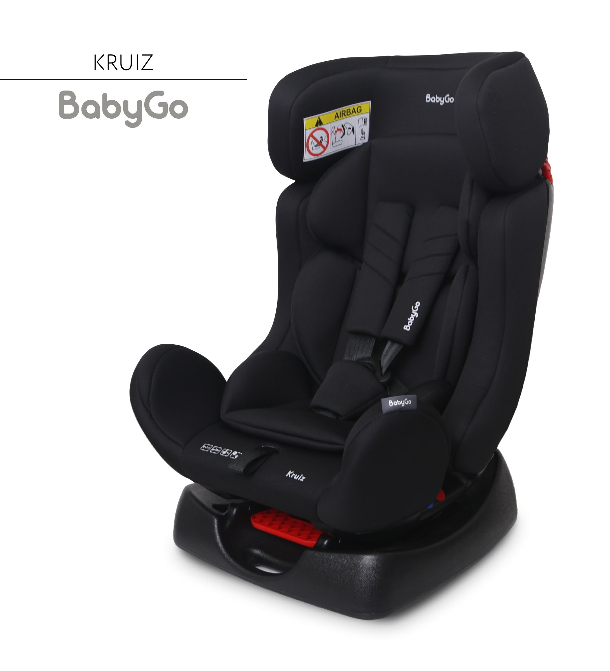 Автокресло BabyGo Kruiz New 0+/1/2 (0-25 кг) черный - фото 2
