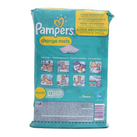 Пелёнки одноразовые Pampers 60х60 см 12 шт.