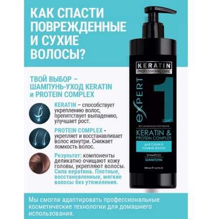 Шампунь PROFESSIONAL CARE Питание и восстановление 500 мл 1 шт.