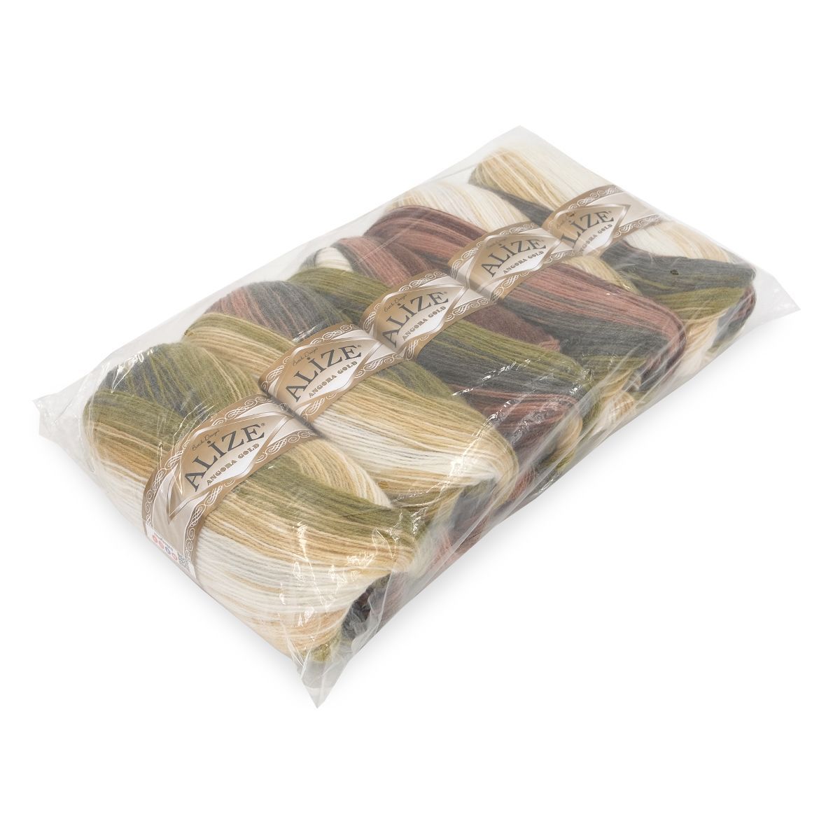 Пряжа Alize для вязания зимних вещей Angora Gold Batik 100 гр 550 м 5 мотков 1893 секционный - фото 8