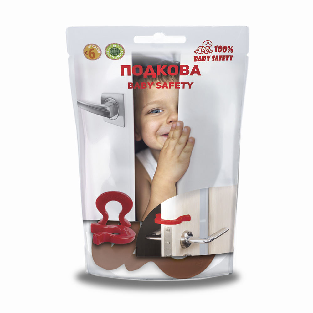 Ограничитель для двери BabySafety Блокиратор дверей силиконовый стоппер для двери Подкова фиксатор для двери 2шт Венге - фото 3