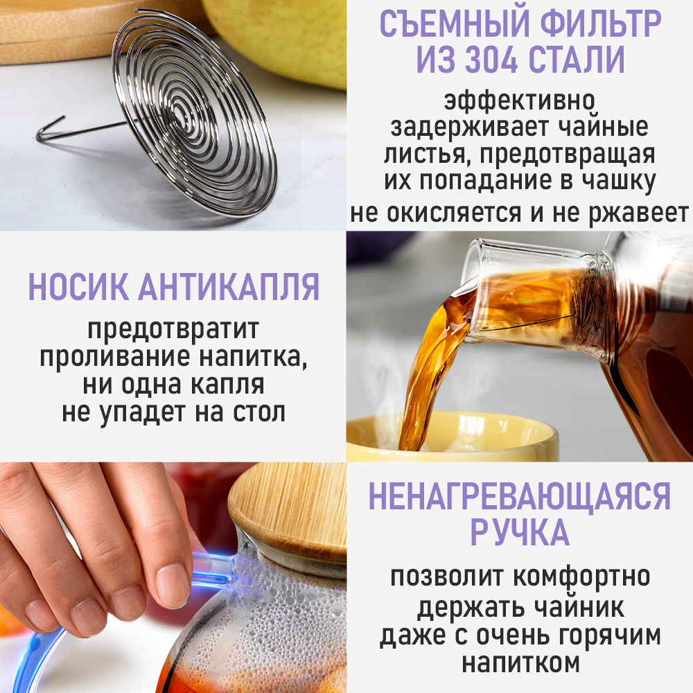 Чайник заварочный LUMME LU-GD407C - фото 7