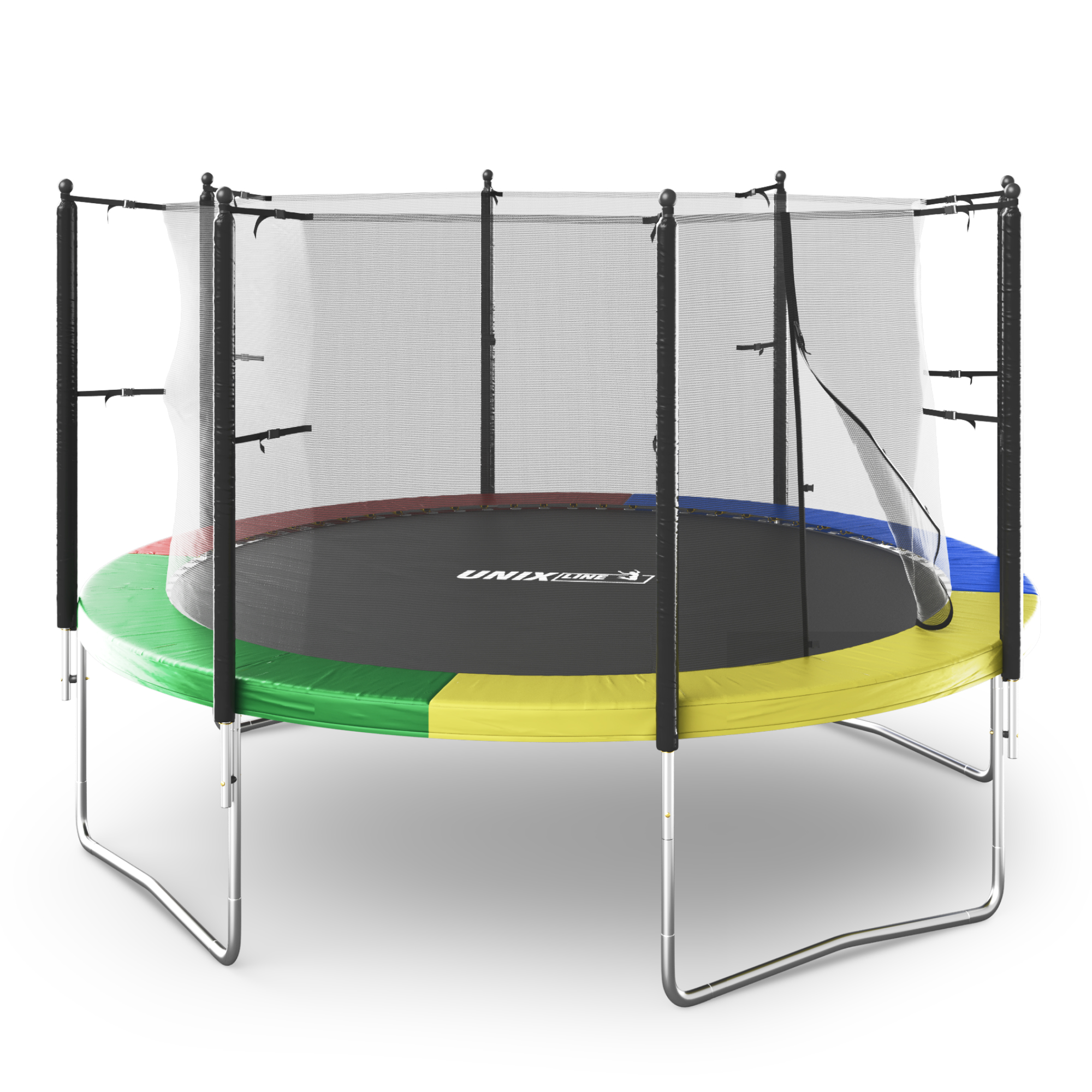 Батут каркасный Simple 12 ft UNIX line Color с внутренней защитной сеткой общий диаметр 366 см до 150 кг - фото 15