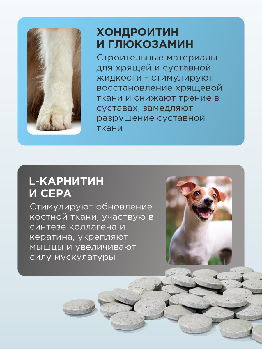 Витамины для собак и щенков GOODR HEALTH DENTAL для крепких зубов костей и суставов 100 таб. - фото 5